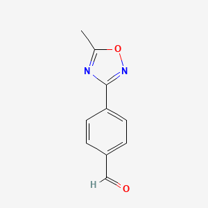 molecular formula C10H8N2O2 B1277707 4-(5-Methyl-1,2,4-oxadiazol-3-yl)benzaldehyde CAS No. 852180-60-0