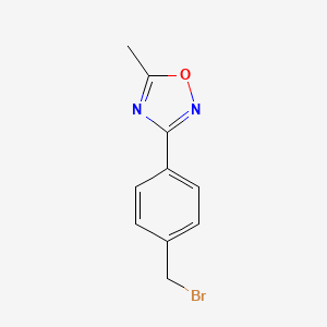 molecular formula C10H9BrN2O B1277708 3-(4-(溴甲基)苯基)-5-甲基-1,2,4-噁二唑 CAS No. 256956-42-0