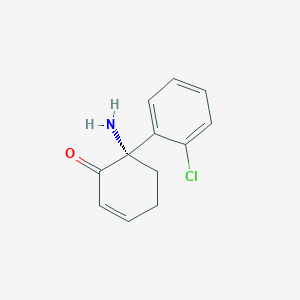 molecular formula C12H12ClNO B12777085 Dehydronorketamine, (S)- CAS No. 153381-94-3