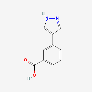 molecular formula C10H8N2O2 B1277714 3-(1H-吡唑-4-基)苯甲酸 CAS No. 1002535-21-8