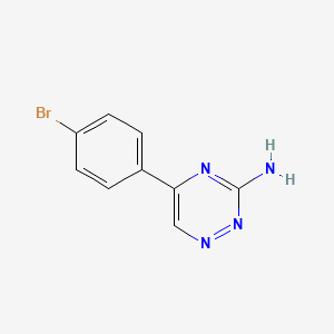 molecular formula C9H7BrN4 B1277723 5-(4-Bromophenyl)-1,2,4-triazin-3-amine CAS No. 65943-30-8