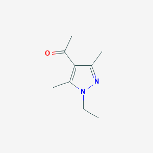 molecular formula C9H14N2O B1277725 1-(1-ethyl-3,5-dimethyl-1H-pyrazol-4-yl)ethanone CAS No. 90565-37-0