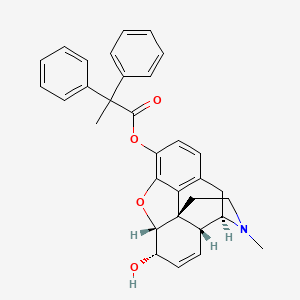 molecular formula C32H31NO4 B12777257 Morphine phenylpropionate CAS No. 177714-81-7