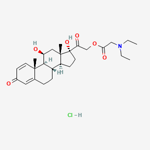 molecular formula C27H40ClNO6 B12777285 Prednisolamate hydrochloride CAS No. 17140-01-1