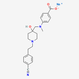 molecular formula C23H26N3NaO3 B12777294 CG6Ayb4C2Z CAS No. 477721-26-9
