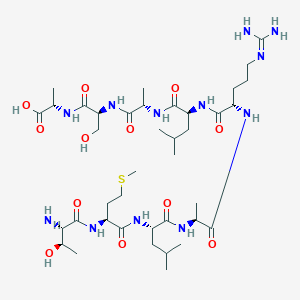 molecular formula C39H72N12O12S B12777320 Thr-Met-Leu-Ala-Arg-Leu-Ala-Ser-Ala CAS No. 870269-40-2