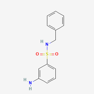 molecular formula C13H14N2O2S B1277738 3-amino-N-benzylbenzenesulfonamide CAS No. 303780-52-1