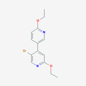 molecular formula C14H15BrN2O2 B1277739 5-溴-2,2'-二乙氧基-4,5'-联吡啶 CAS No. 871269-04-4