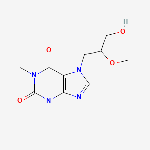 molecular formula C11H16N4O4 B12777447 7-(3-Hydroxy-2-methoxypropyl)theophylline CAS No. 117069-94-0