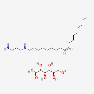molecular formula C27H56N2O7 B12777451 N'-[(Z)-octadec-9-enyl]propane-1,3-diamine;(2R,3S,4R,5R)-2,3,4,5,6-pentahydroxyhexanoic acid CAS No. 83542-86-3