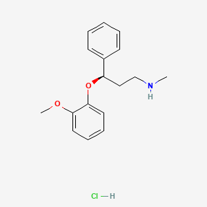 molecular formula C17H22ClNO2 B12777461 Nisoxetine hydrochloride, (+)- CAS No. 114446-53-6