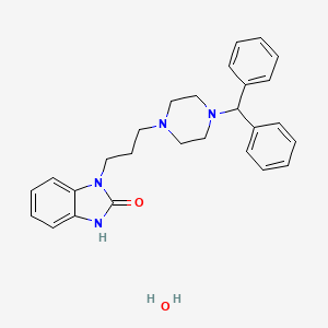molecular formula C27H32N4O2 B12777539 Oxatomide monohydrate CAS No. 144671-97-6