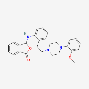 molecular formula C27H29N3O3 B12777555 3-((2-(2-(4-(2-Methoxyphenyl)-1-piperazinyl)ethyl)phenyl)amino)-1(3H)-isobenzofuranone CAS No. 90494-52-3