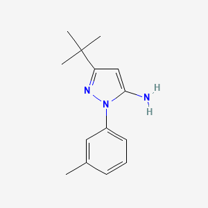 molecular formula C14H19N3 B1277756 3-(tert-Butyl)-1-(m-tolyl)-1H-pyrazol-5-amine CAS No. 898537-77-4