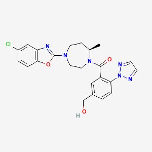 molecular formula C23H23ClN6O3 B12777577 Suvorexant metabolite M9 CAS No. 1030377-39-9