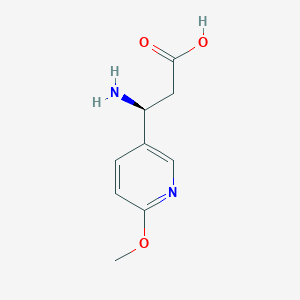 molecular formula C9H12N2O3 B1277758 (S)-3-氨基-3-(6-甲氧基吡啶-3-基)丙酸 CAS No. 877119-70-5