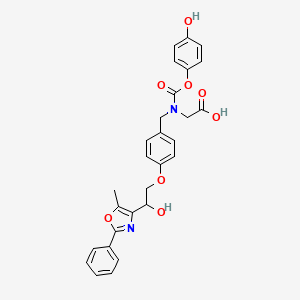 molecular formula C28H26N2O8 B12777588 Muraglitazar metabolite M7 CAS No. 875430-20-9