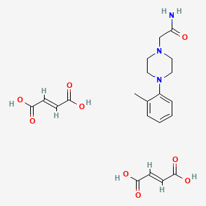 molecular formula C21H27N3O9 B12777622 N-Phenyl-2-(4-methyl-1-piperazinyl)acetamide dimaleate CAS No. 118989-76-7