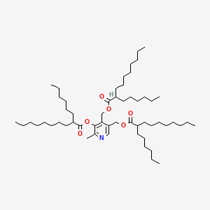 molecular formula C56H101NO6 B12777655 Pyridoxine tris-hexyldecanoate CAS No. 564478-51-9