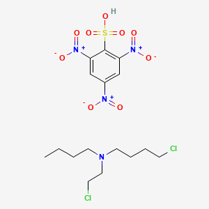 molecular formula C16H24Cl2N4O9S B12777693 4-Chloro-N-(2-chloroethyl)dibutylamine picrylsulfonate CAS No. 97595-29-4