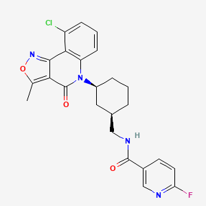 molecular formula C24H22ClFN4O3 B12777773 F659Cuq96A CAS No. 347181-26-4
