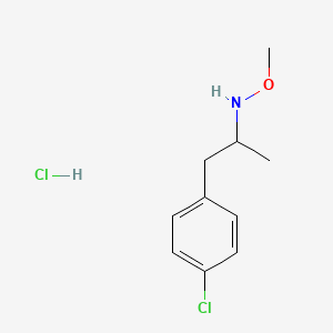 molecular formula C10H15Cl2NO B12777789 dl-1-(4-Chlorophenyl)-2-methoxyaminopropane hydrochloride CAS No. 90945-04-3