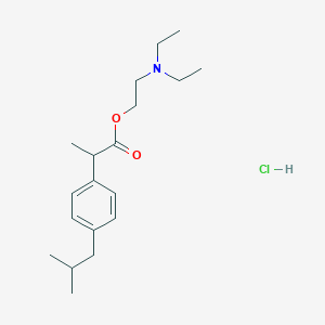 molecular formula C19H32ClNO2 B12777860 Diethylaminoethyl ibuprofen hydrochloride CAS No. 106492-87-9