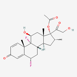 molecular formula C24H30F2O6 B12777910 Flumethasone 17-acetate CAS No. 22590-24-5