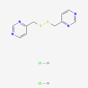 molecular formula C10H12Cl2N4S2 B12777924 Pyrimidine, 4,4'-(dithiodimethylene)bis-, dihydrochloride CAS No. 119396-03-1