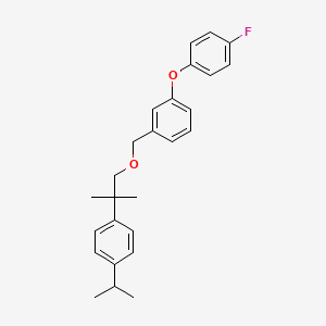 molecular formula C26H29FO2 B12777932 1-(4-Fluorophenoxy)-3-((2-(4-(1-methylethyl)phenyl)-2-methylpropoxy)methyl)benzene CAS No. 80853-80-1