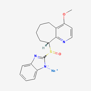 molecular formula C18H18N3NaO2S B12777954 Nepaprazole sodium CAS No. 157564-11-9