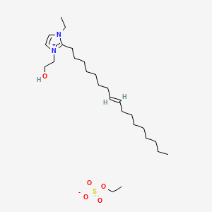 molecular formula C26H50N2O5S B12778014 1-(2-Hydroxyethyl)-2-(8-heptadecenyl)-3-ethylimidazolium ethyl sulfate CAS No. 71002-34-1