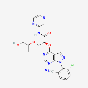 molecular formula C23H21ClN8O4 B12778022 45Wth93jbl CAS No. 1207830-66-7