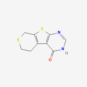 molecular formula C9H8N2OS2 B1277808 3,5,6,8-tetrahydro-4H-thiopyrano[4',3':4,5]thieno[2,3-d]pyrimidin-4-one 