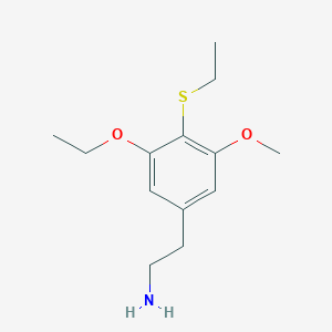 molecular formula C13H21NO2S B12778156 3-Ethoxy-4-ethylthio-5-methoxyphenethylamine CAS No. 90109-51-6