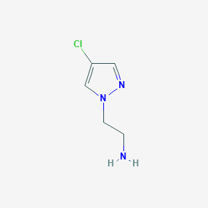 molecular formula C5H8ClN3 B1277819 2-(4-氯-1H-吡唑-1-基)乙胺 CAS No. 777056-71-0