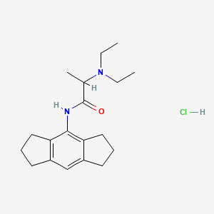 molecular formula C19H29ClN2O B12778206 2-(Diethylamino)-N-(1,2,3,5,6,7-hexahydro-s-indacen-4-yl)propanamide hydrochloride CAS No. 85572-98-1