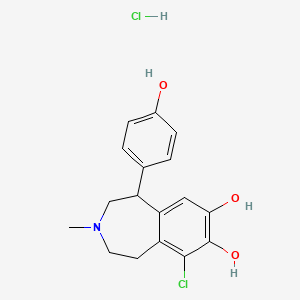 molecular formula C17H19Cl2NO3 B12778240 N-Methyl fenoldopam hydrochloride CAS No. 2724762-90-5