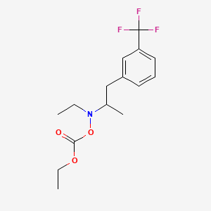 molecular formula C15H20F3NO3 B12778265 Benzeneethanamine, N-((ethoxycarbonyl)oxy)-N-ethyl-alpha-methyl-3-(trifluoromethyl)- CAS No. 94593-29-0