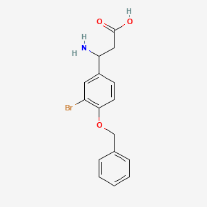 molecular formula C16H16BrNO3 B1277827 3-Amino-3-[4-(benzyloxy)-3-bromophenyl]propanoic acid CAS No. 299438-98-5