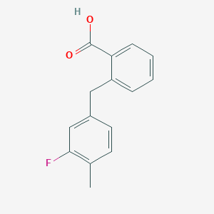 molecular formula C15H13FO2 B1277828 2-(3-Fluoro-4-methylbenzyl)benzoic acid CAS No. 313505-74-7