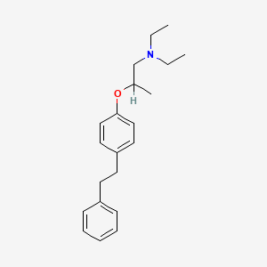 molecular formula C21H29NO B12778286 N,N-Diethyl-2-(p-phenethylphenoxy)propylamine CAS No. 114160-98-4