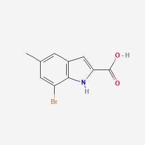 molecular formula C10H8BrNO2 B1277830 7-溴-5-甲基-1H-吲哚-2-羧酸 CAS No. 15936-75-1