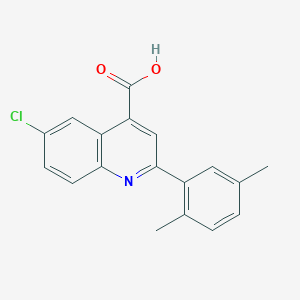 molecular formula C18H14ClNO2 B1277832 6-Chloro-2-(2,5-dimethylphenyl)quinoline-4-carboxylic acid CAS No. 897559-93-2