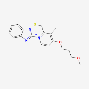 molecular formula C18H20N3O2S+ B12778325 Rabeprazole metabolite active sulfenamide CAS No. 127486-15-1