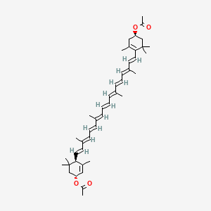 molecular formula C44H60O4 B12778342 Lutein diacetate CAS No. 20584-56-9