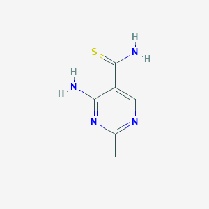 molecular formula C6H8N4S B1277835 4-Amino-2-methylpyrimidine-5-carbothioamide CAS No. 82302-19-0