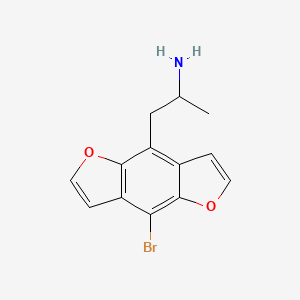 molecular formula C13H12BrNO2 B12778356 Bromo-dragonfly, (+/-)- CAS No. 219986-94-4