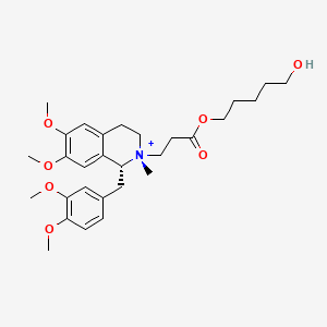 molecular formula C29H42NO7+ B12778358 cis-Quaternary alcohol CAS No. 1100676-15-0