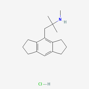 molecular formula C17H26ClN B12778385 s-Indacene-4-ethanamine, 1,2,3,5,6,7-hexahydro-N,alpha,alpha-trimethyl-, hydrochloride CAS No. 82875-69-2